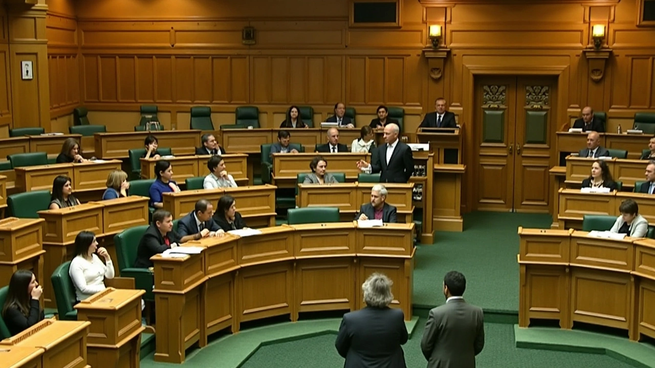 Māori Protest Against Treaty of Waitangi Bill: Haka Demonstration in New Zealand Parliament